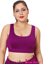 Load image into Gallery viewer, Plus Size Racerback U-shaped Neck Sport Bra Models 2019